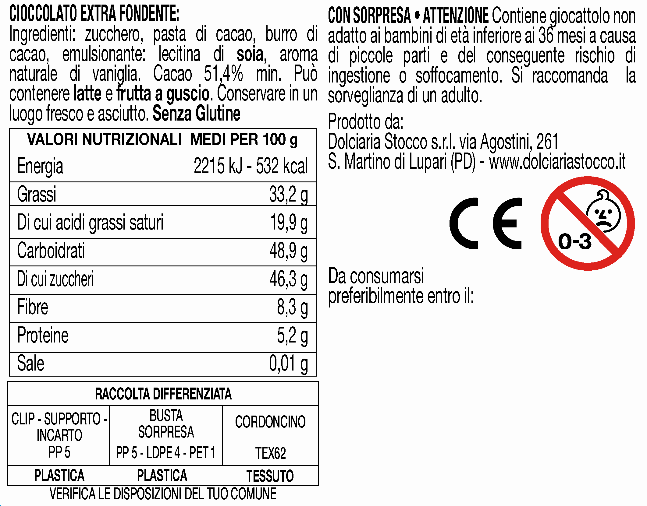 Ingredienti Uovo Cioccolato Fondente Pasqua 2026