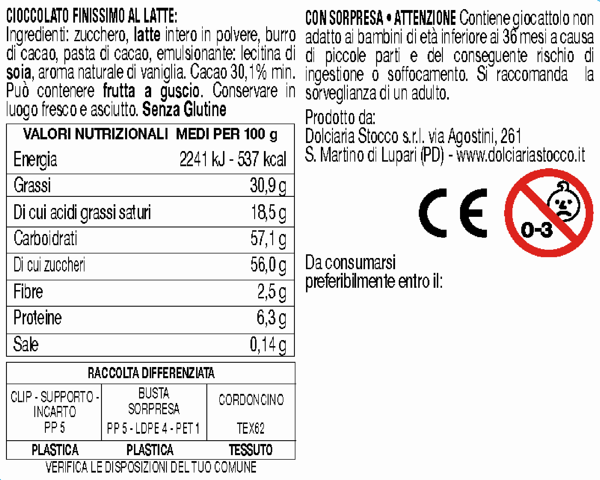 Ingredienti Uovo Cioccolato Latte Pasqua 2026